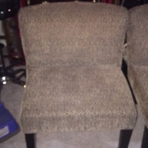 Leopard print vinyl chairs